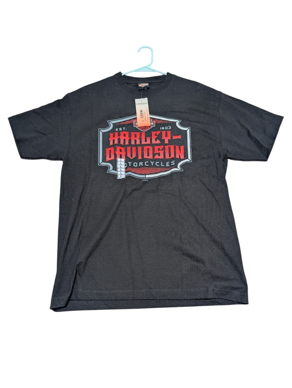 New Harley-Davidson Men's Black T-Shirt Bert's Black Widow Florida (Large)